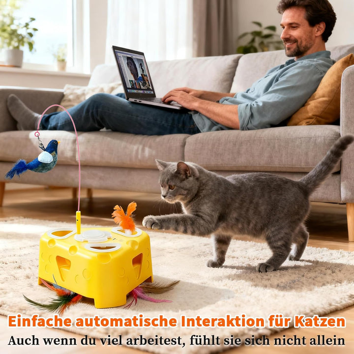 Interaktives Katzenspielzeug Elektrisches Cat Toy: Self-Playing Tool for Indoor Cats - Gleitende Fed