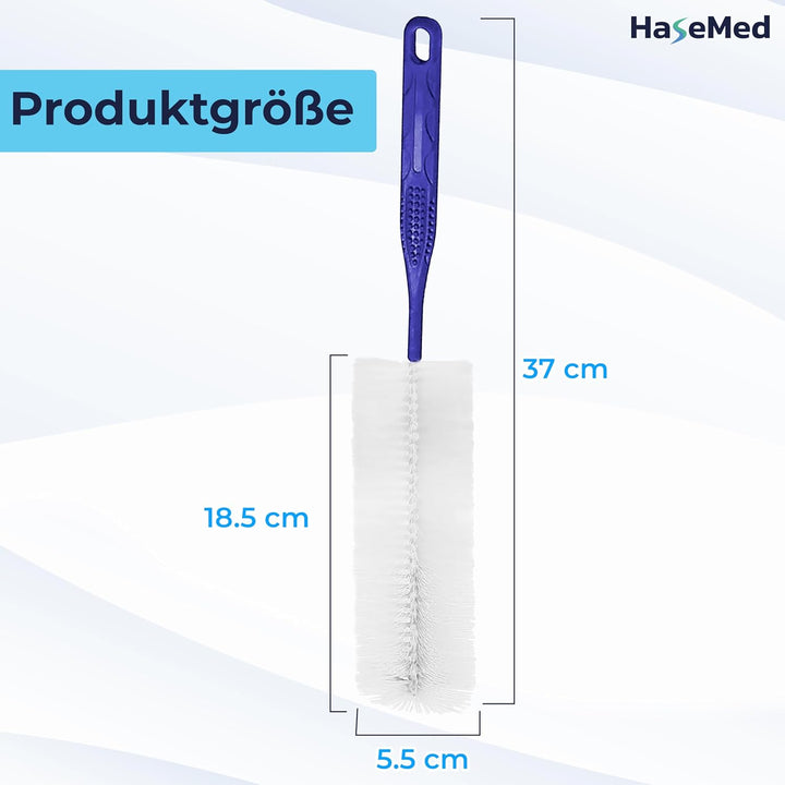 HaseMed Urinflaschenbürste 10 Stück – Reinigungsbürste für Urinflaschen, 37cm Länge – Aus robustem P