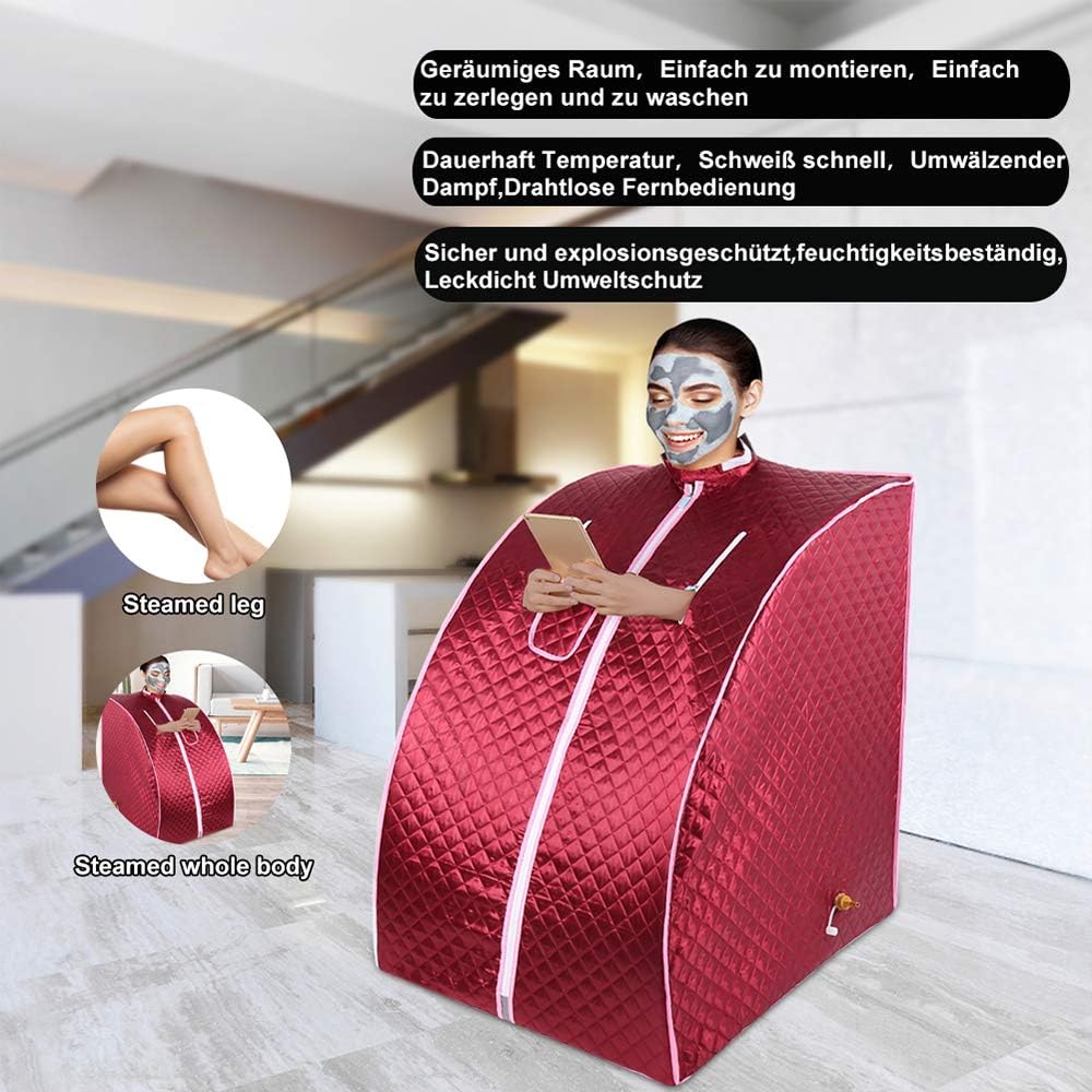 Tragbare Sauna Willowybe，Mini Dampfsauna für Zuhause，Einzel Portable Sauna Raum Kann Müdigkeit Linde