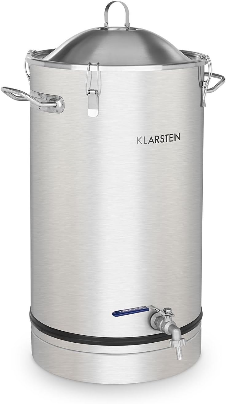 Klarstein Maischfest Gärkessel - Fermentierkessel, Bierbraugerät, Gärbehälter, 30 L, Ablasshahn, Ede