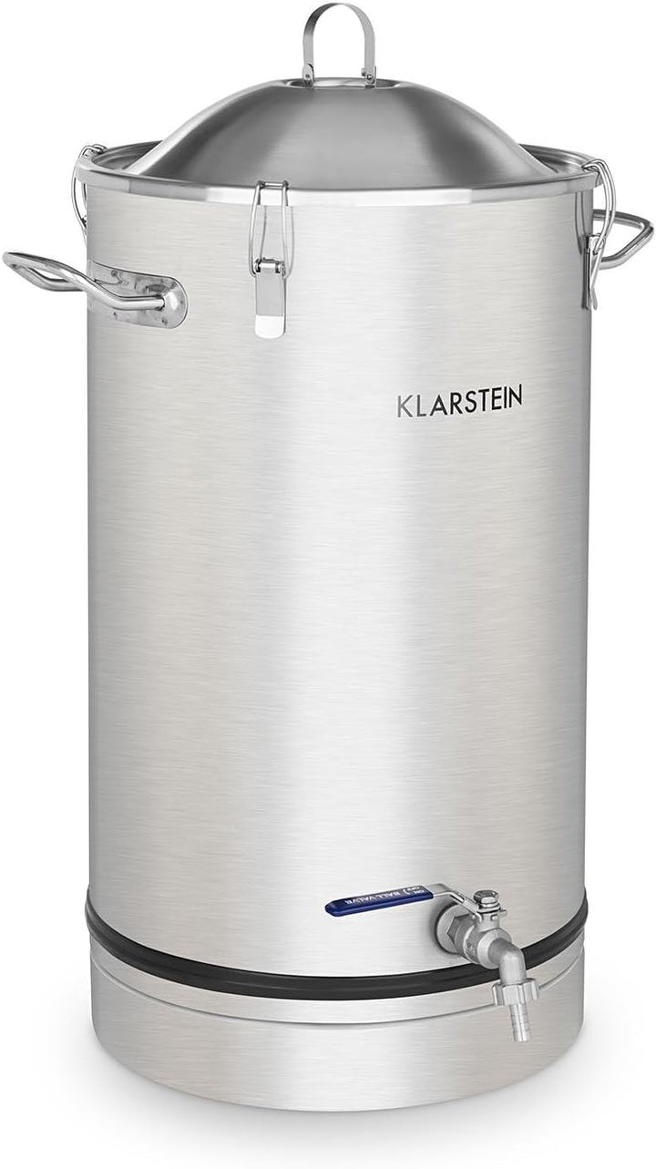 Klarstein Maischfest Gärkessel - Fermentierkessel, Bierbraugerät, Gärbehälter, 30 L, Ablasshahn, Ede