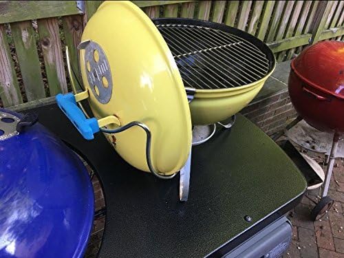 Onlyfire Slide-a-Side Deckelhalter Für weber alle 47 und 57 cm Kugelgrills, Holzkohlegrills, Edelsta