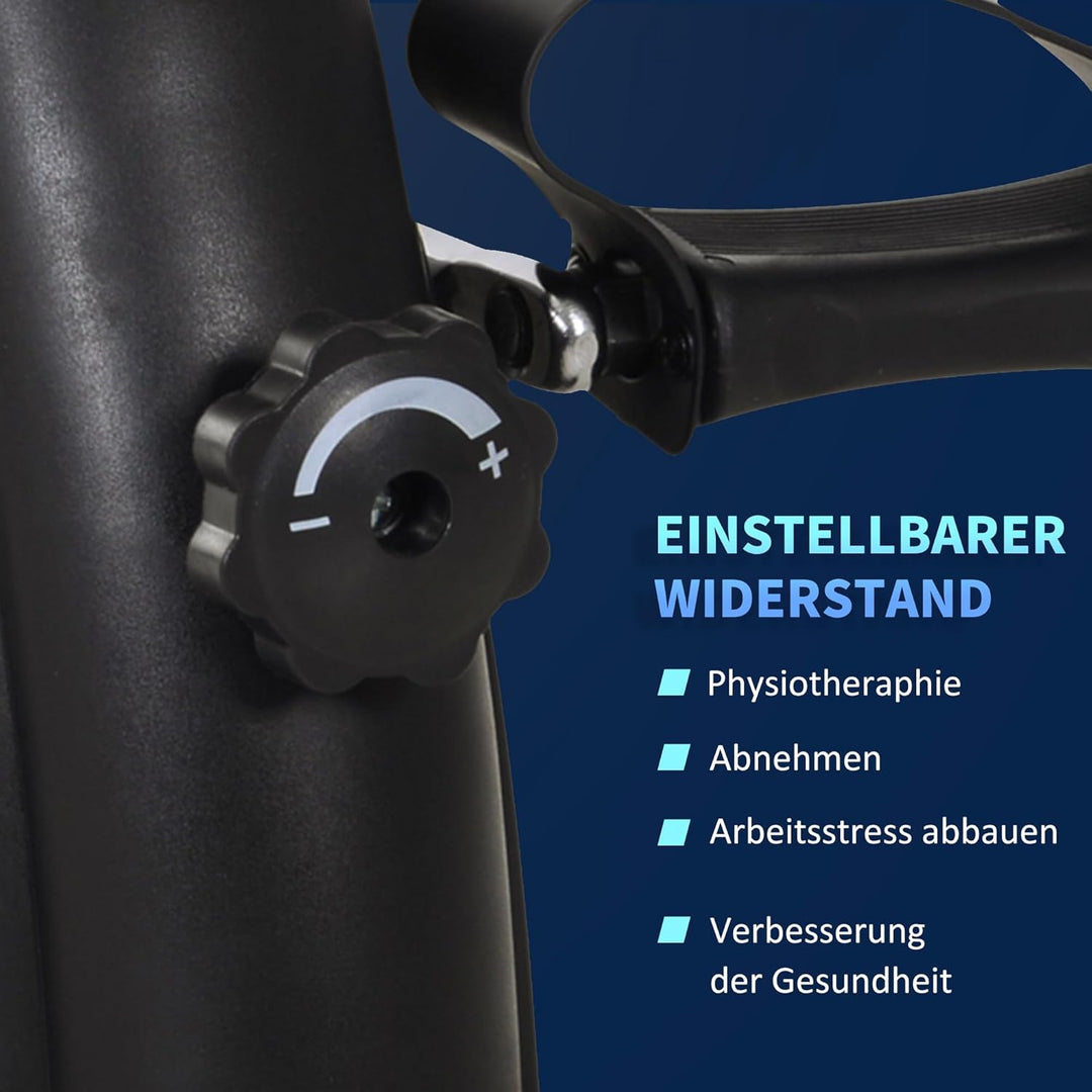 HOMCOM Mini Heimtrainer Arm-und Beintrainer Pedaltrainer für Senioren mit LCD-Display verstellbarer
