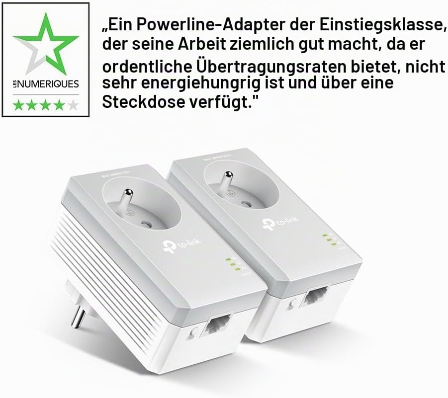 TP-Link CPL AV600 (600-Mbit/s-Debit), 1 Port Fast Ethernet, integrierte französische Version von Pri