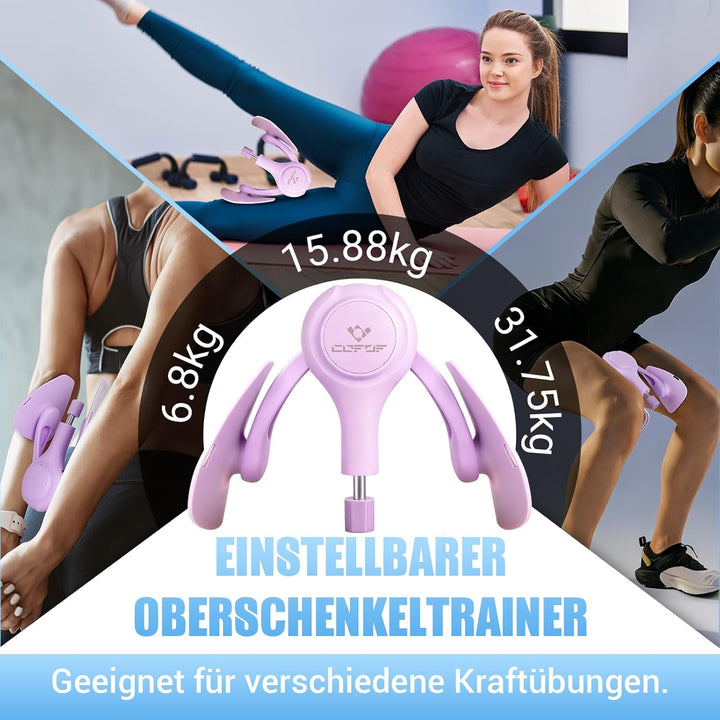Oberschenkeltrainer, 15-70 lbs Beckenbodentrainer für Frau, Multifunktionaler Gesässtrainer, Po Trai