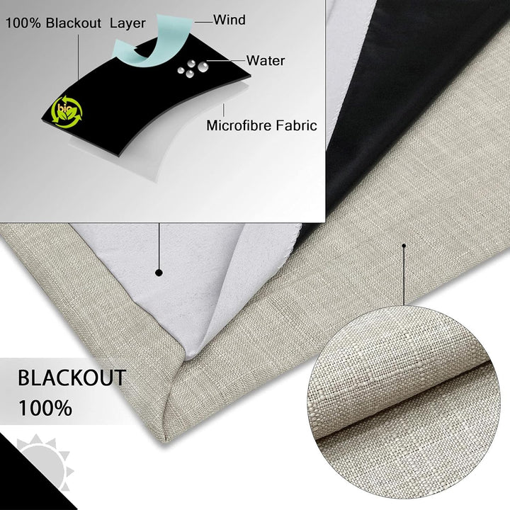 always4u Vorhang Blickdicht 100% mit Ösen, Elegente Gardinen Wohnzimmer Modern Abdunkelnde Vorhänge