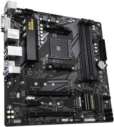 Gigabyte B550M DS3H Mainboard schwarz, único