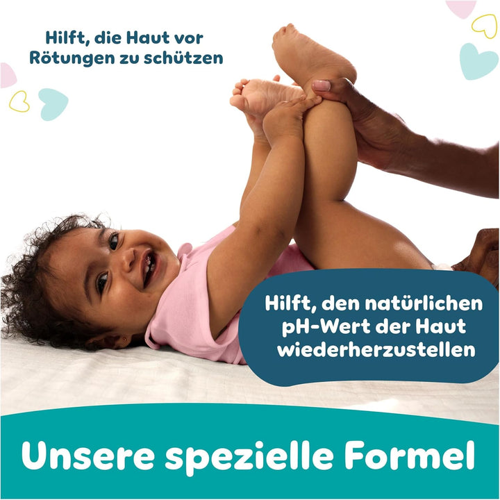 Pampers Sensitive Feuchttücher 12 Packungen mit 52 Stück - 624 Feuchttücher, ohne Duft, für eine san