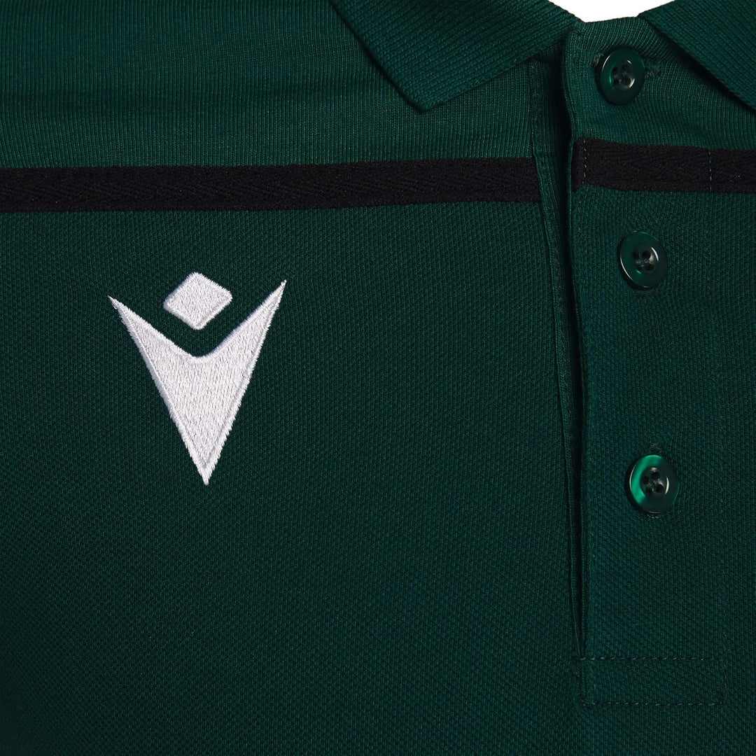 Macron Fussball Polo UEFA Referee 19 Schiedsrichter Shirt Herren dunkelgrün Grün M, Grün M