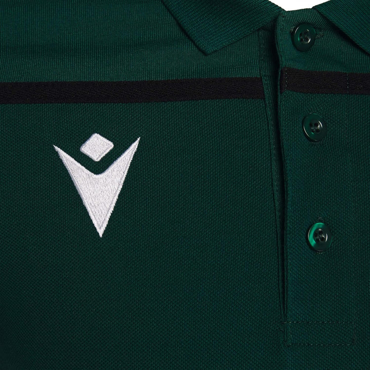 Macron Fussball Polo UEFA Referee 19 Schiedsrichter Shirt Herren dunkelgrün Grün M, Grün M