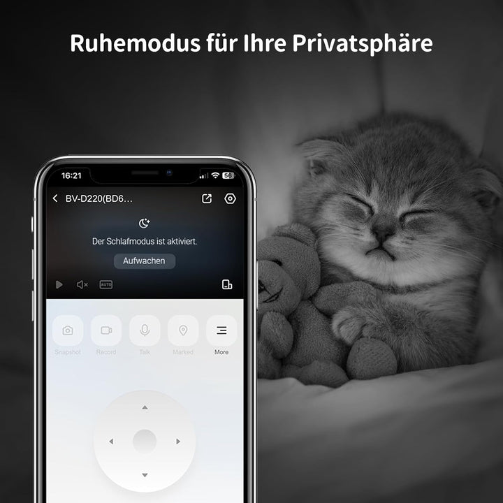 Beans View 2K+2K (3MP+3MP) Innenkamera Zwei Objektiven für Überwachung und Sicherheit, 2,4 GHz WLAN,