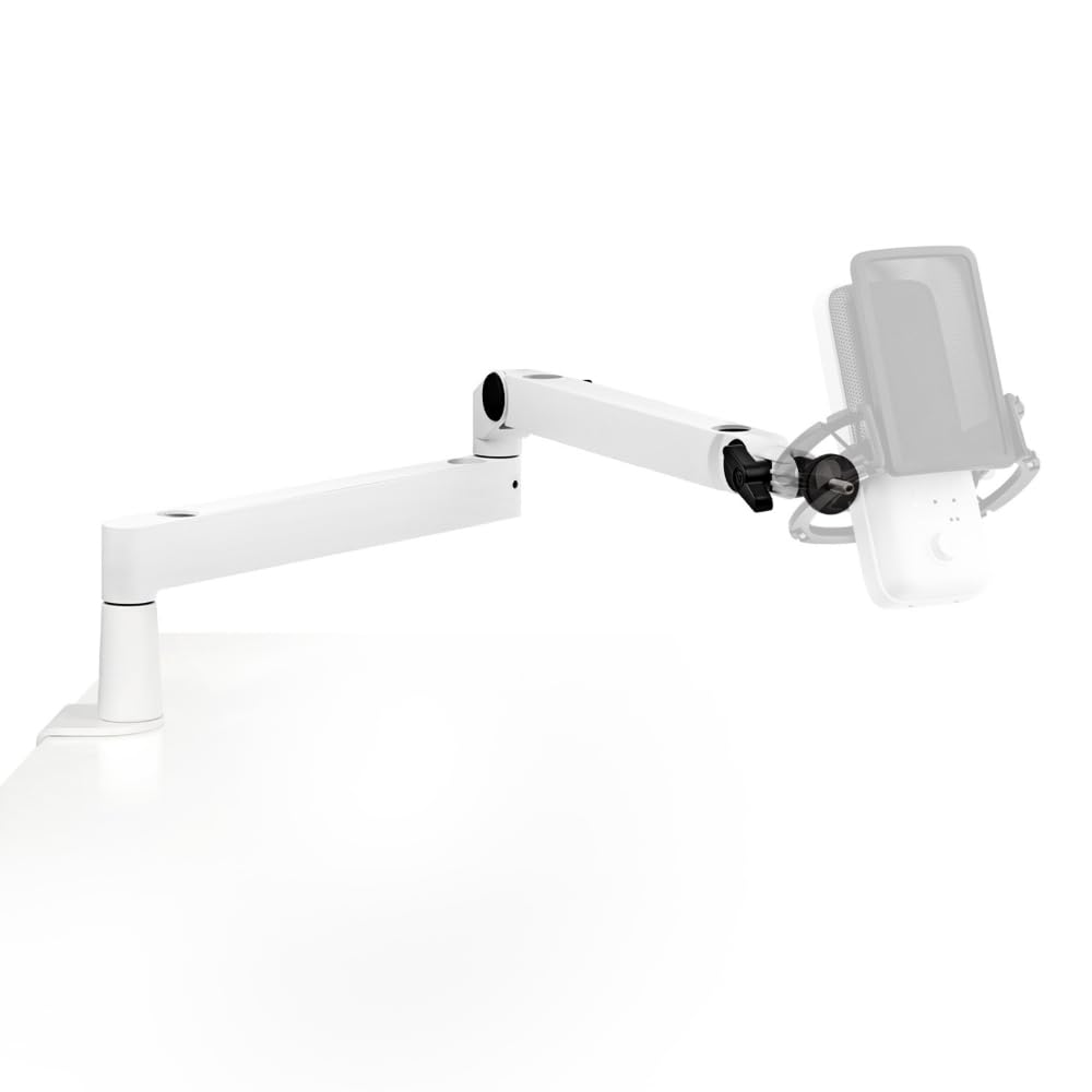 Elgato Wave Mic Arm LP White - Premium Low Profile Mikrofonarm für einen sauberen Arbeitsplatz, Tisc