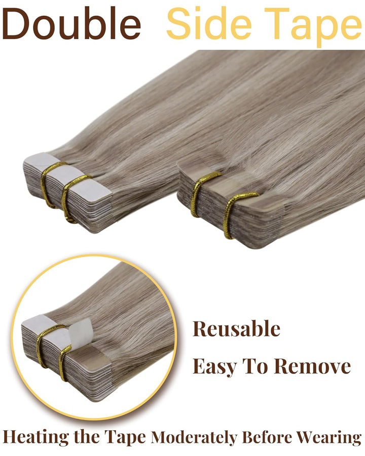 Hetto Echthaar Extensions Tape in Blond Extensions Tape in Echthaar Remy Tape Extensions Echthaar Du