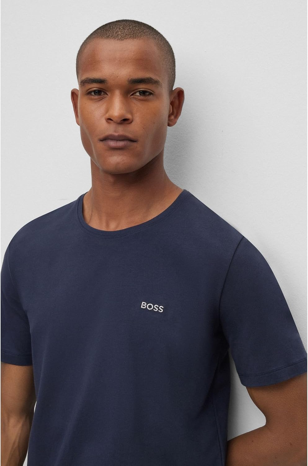 BOSS Herren T-Shirt Mix & Match mit Logo, DarkBlue, S