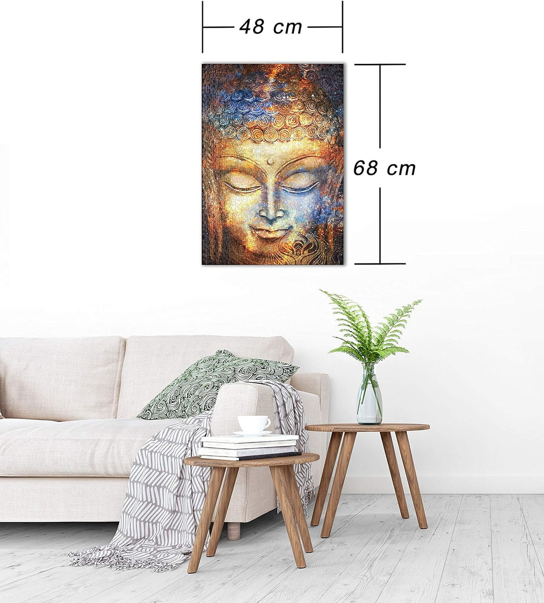 Ulmer Puzzleschmiede - Puzzle Buddha - klassisches 1000 Teile Puzzle - Made in Germany - Buddha-Kopf