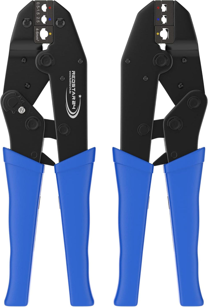 Crimpzange Kabelschuhe Set inkl. 700 Stück Steckverbinder, Quetschverbinder, Flachstecker, Flachstec