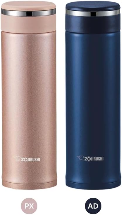 Zojirushi Reisebecher aus Edelstahl mit Teeblattfilter, 453.6 g/0.46 Liter, Dunkelblau Dunkelblau 1