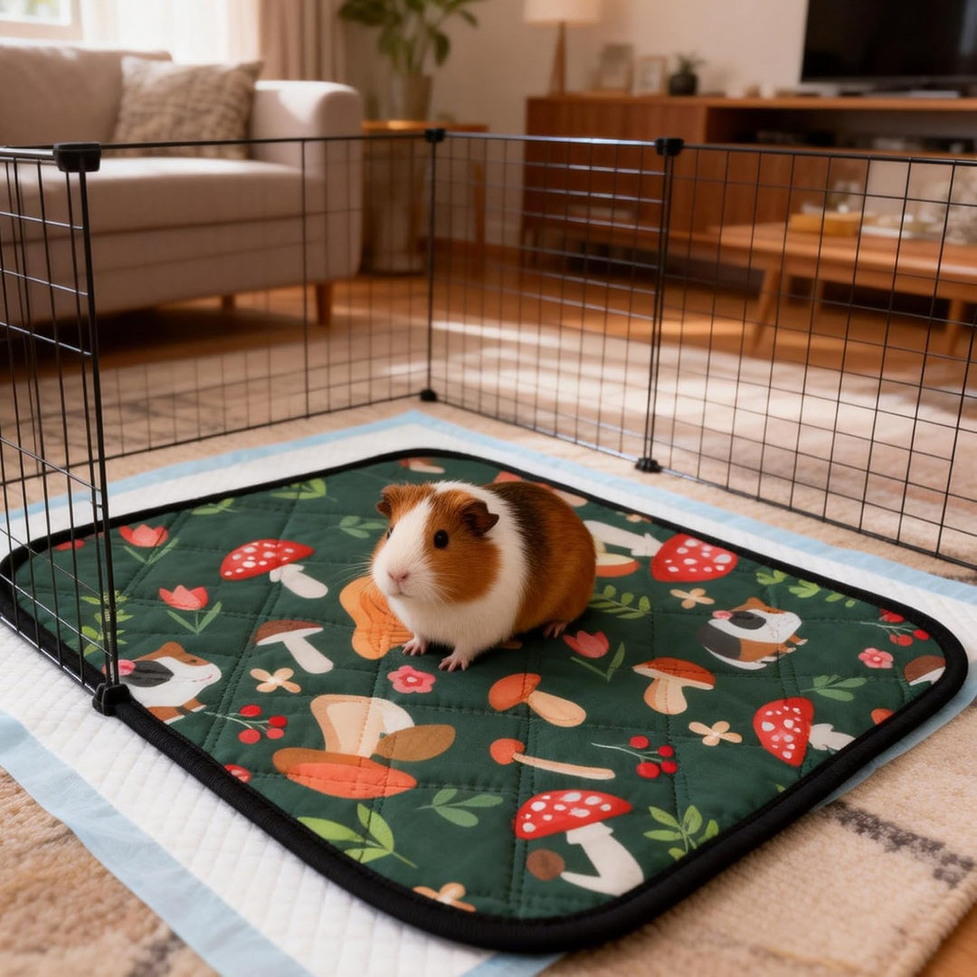 Wiederverwendbare PIPI Pads, 4 Stück wasserdichte & Schnell Saugfähige Puppy Pads für Meerschweinche