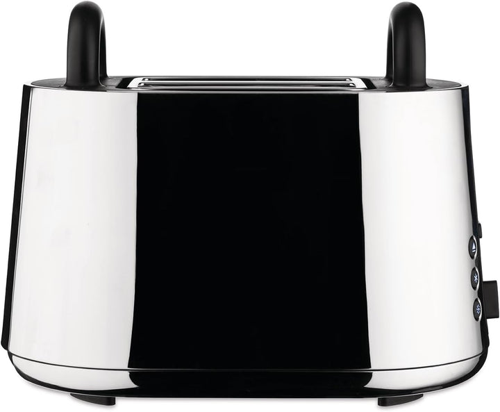 Alessi Toru NE03 B – Elektrischer Designer-Toaster, aus Edelstahl 18-10 und Thermoplastischem Harz,