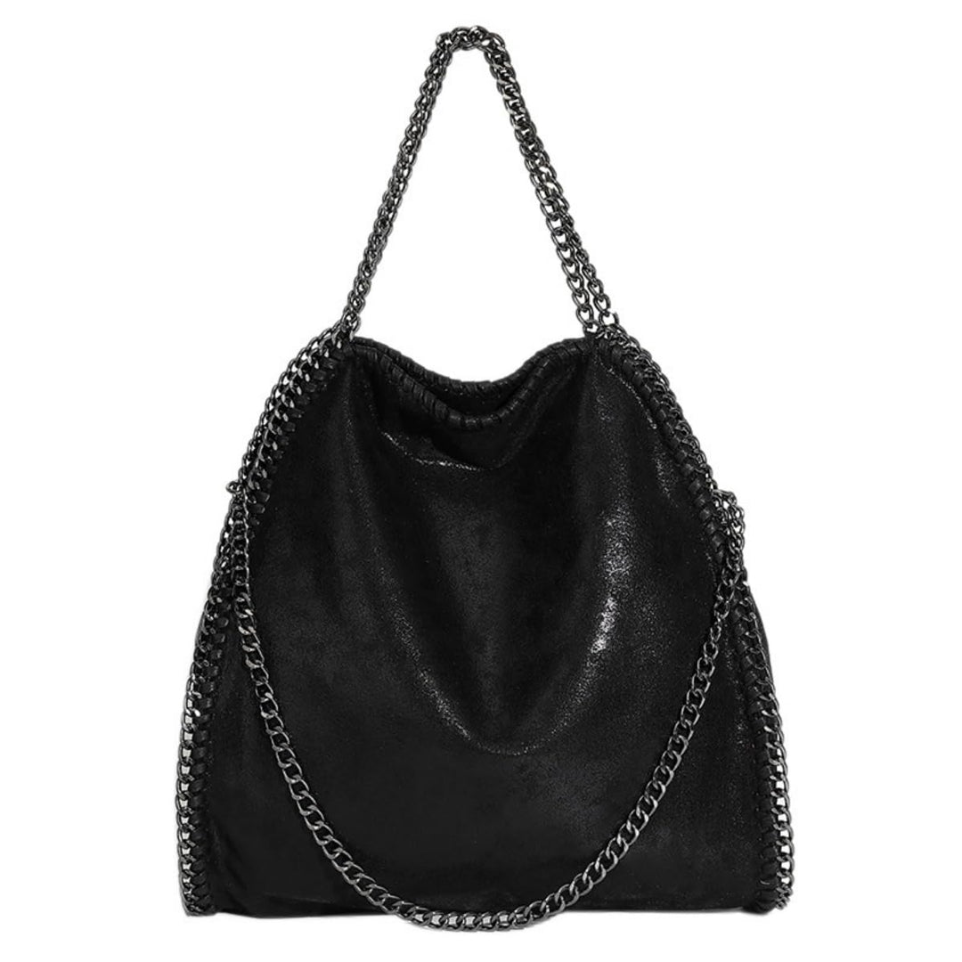Wivmypog Damen Handtasche Frauen Kunstleder Crossbody Schultertasche Mode Kette Tasche Grosse Hobo-T