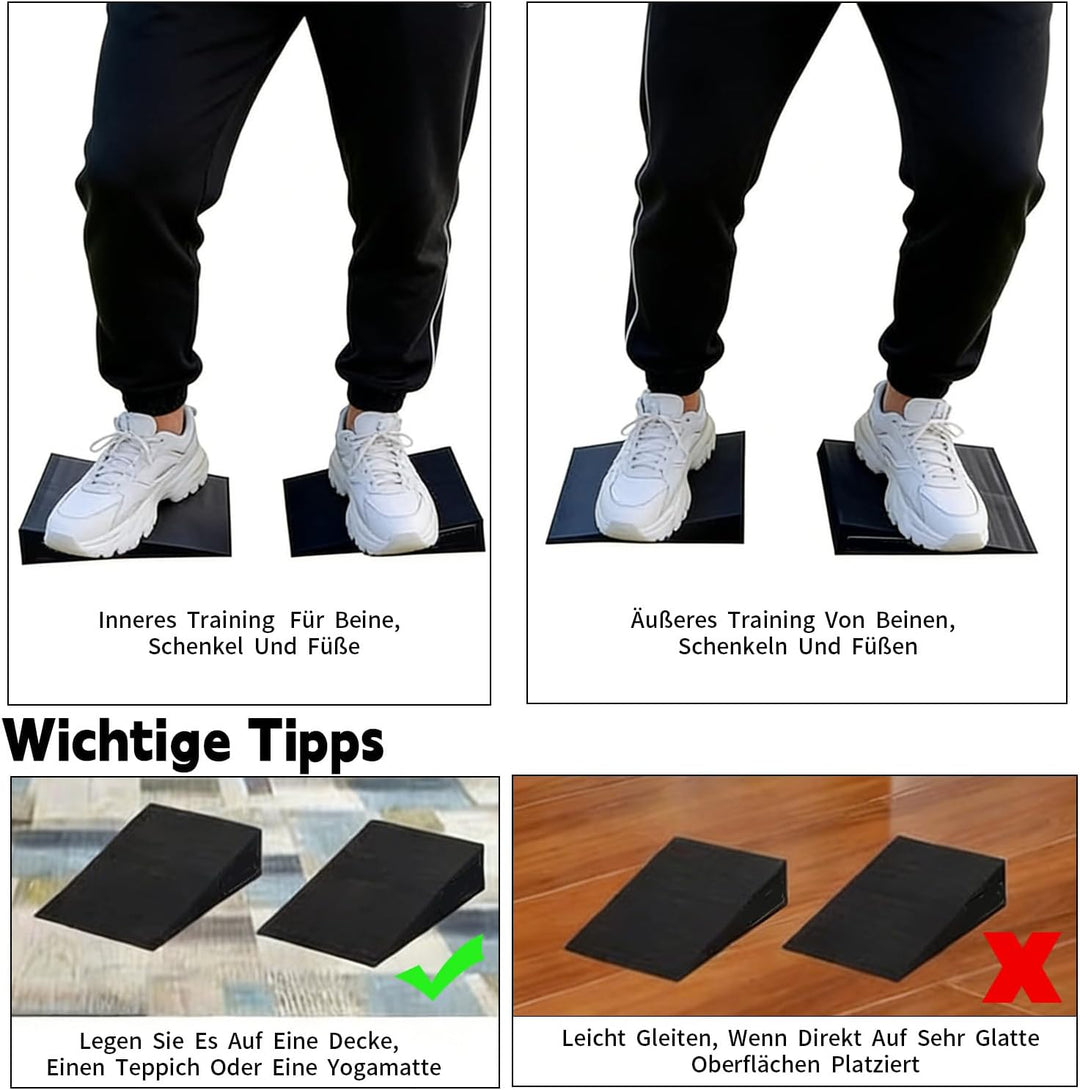 Wadendehner 2er Set, Pilates Board Wadendehner, Schwarz Squat Wedge, Kann Verwendet Werden Fehlhaltu