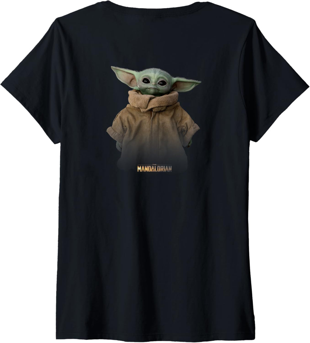 Star Wars: The Mandalorian Child Big Face T-Shirt mit V-Ausschnitt