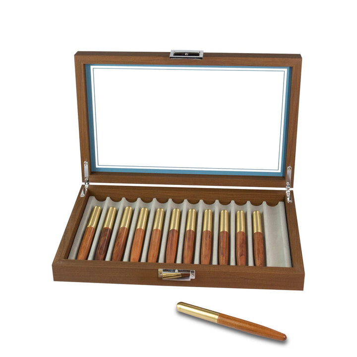 Cokritsm Holz Stift Display Box 12 Stift-Organisationsbox Stiftaufbewahrungs-Sammler-Organisationsbo