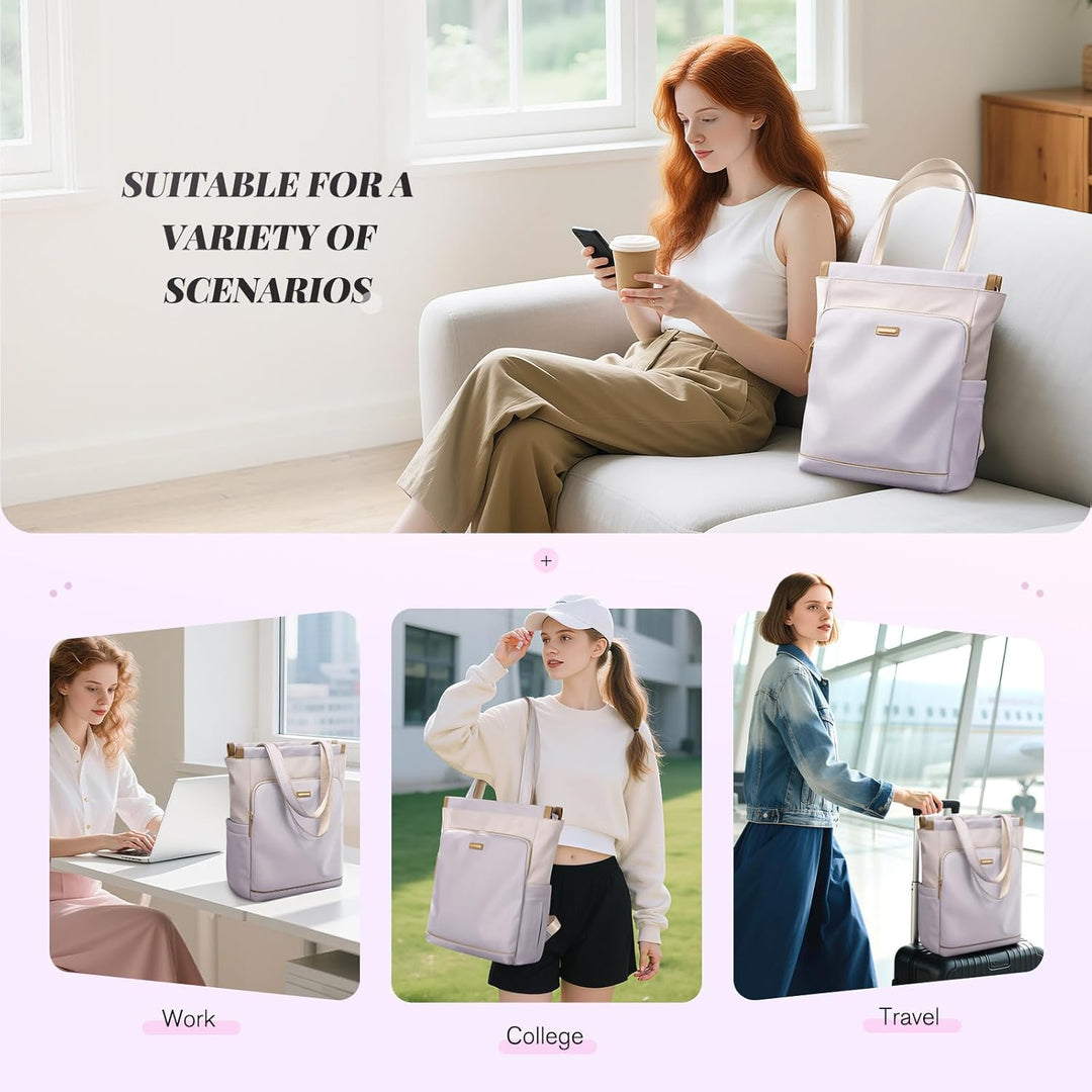 GOLF SUPAGS Convertible Laptop-Rucksack für Frauen Casual Daypack Notebook Tote Bag für Arbeit Hochs