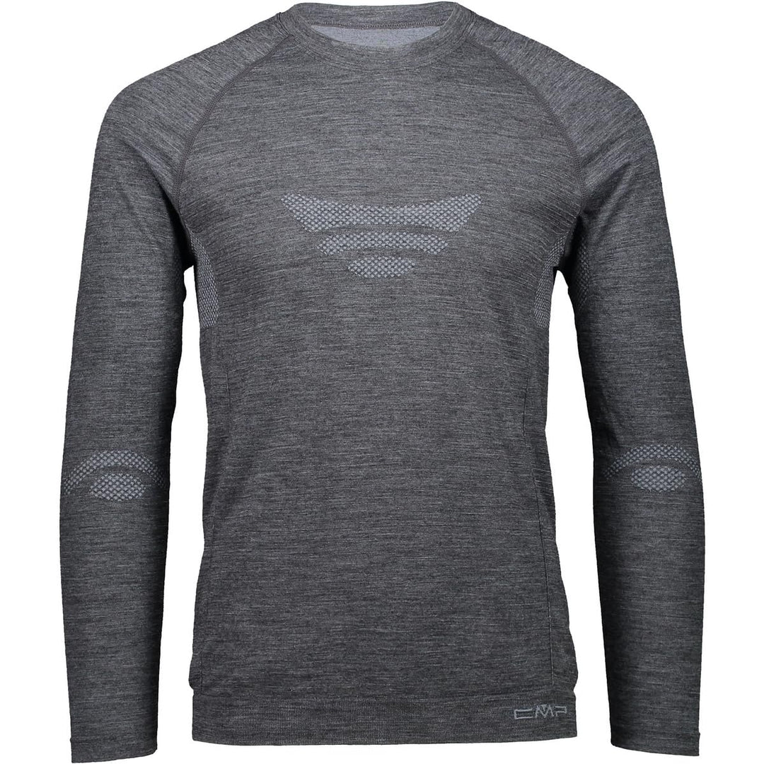 CMP Herren Nahtloses Herren-t-Shirt T-Shirt S Schwarze Mel., S Schwarze Mel.