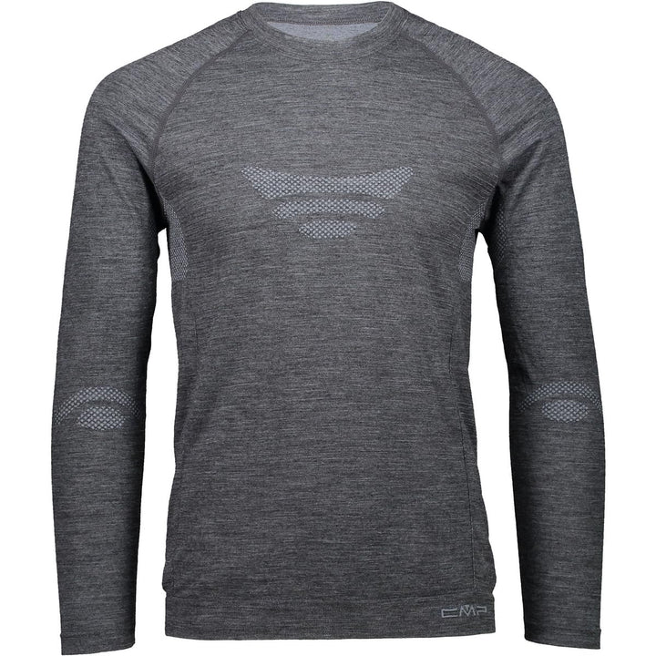CMP Herren Nahtloses Herren-t-Shirt T-Shirt S Schwarze Mel., S Schwarze Mel.