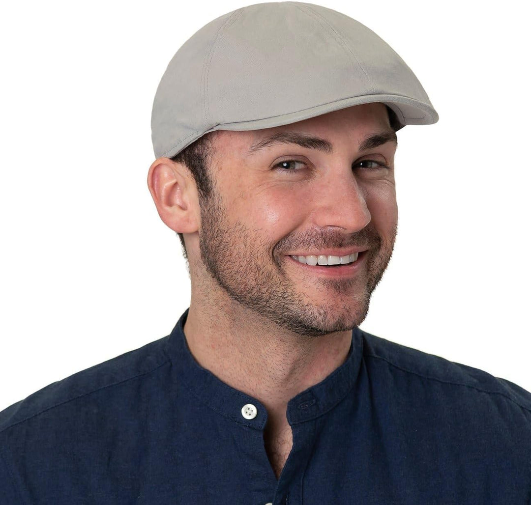 Lipodo Washed Cotton Flatcap Schirmmütze Schiebermütze Baumwollcap Herren - mit Schirm Frühling-Somm
