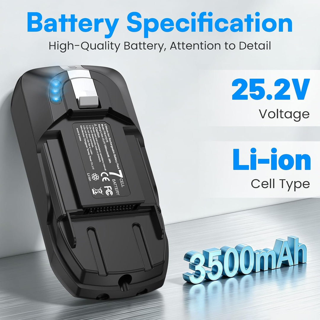 ASUNCELL 25.2V 3,5Ah Akku für Rowenta X-Force Flex 12.60 Akku-Staubsauger, ZR009705 Lithium-Ionen Er