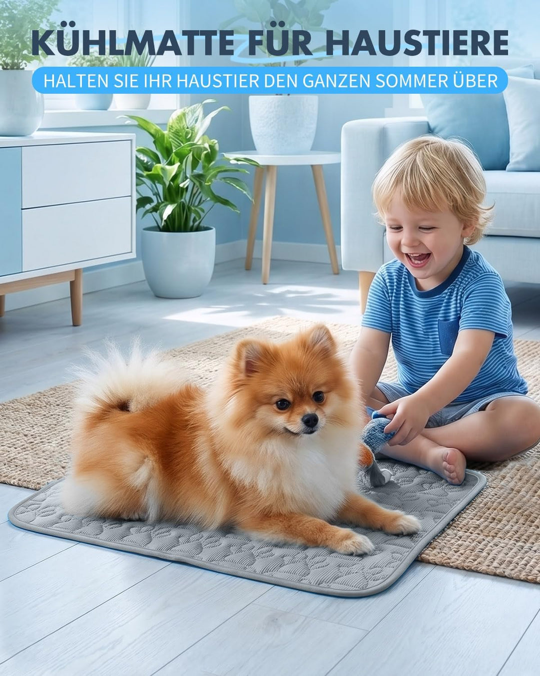 Hundematte für Hunde, waschbar, 60 x 50 cm, Grau Grau 60x50cm, Grau 60x50cm