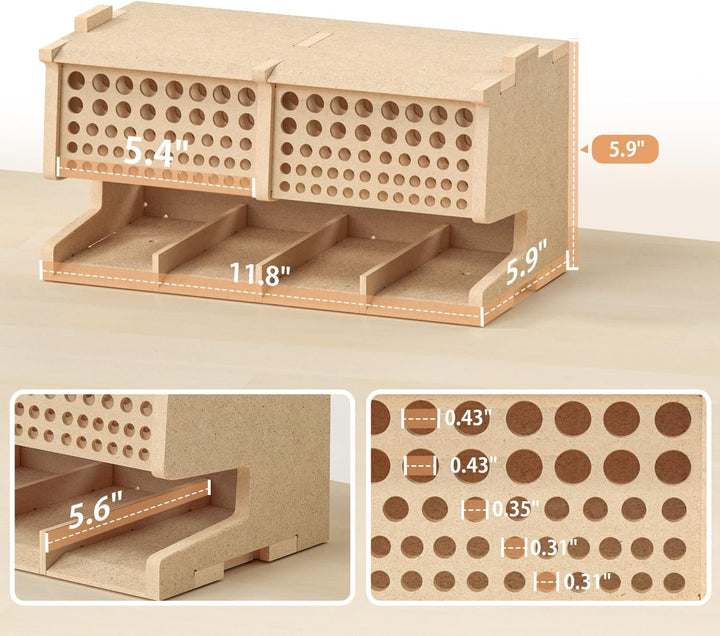 Bucasso Hölzern Künstler Farb und Pinselregal, MDF-Material Professionelle Modell Farbregal Aufbewah