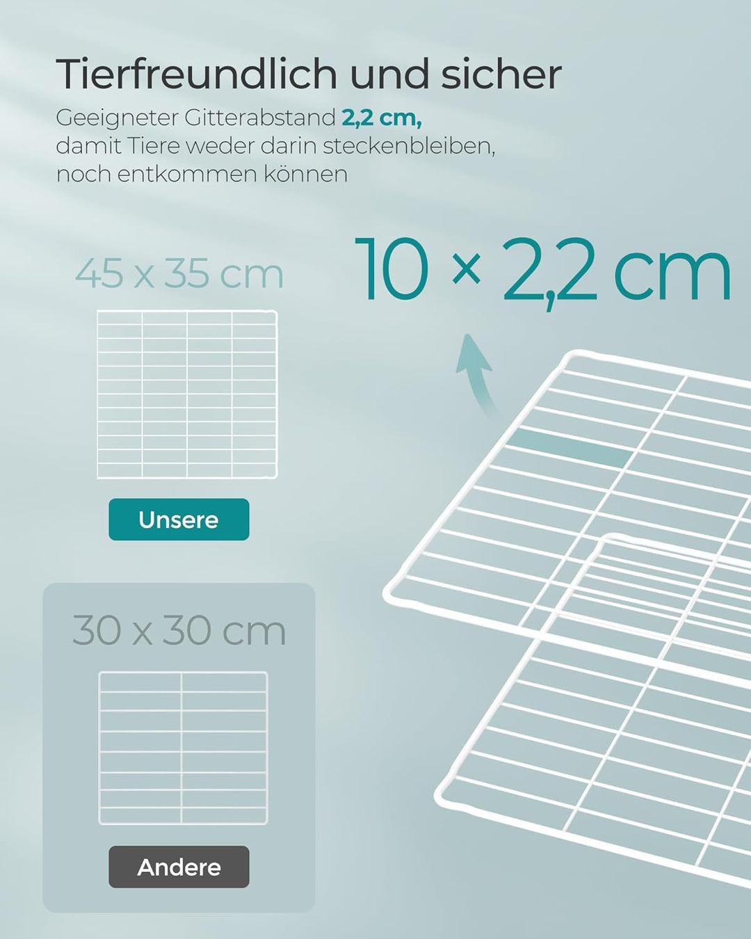 SONGMICS Freilauf, DIY-Kleintiergehege, KleintierkÄfig, Welpenauslauf, Kaninchen, Meerschweinchen, M