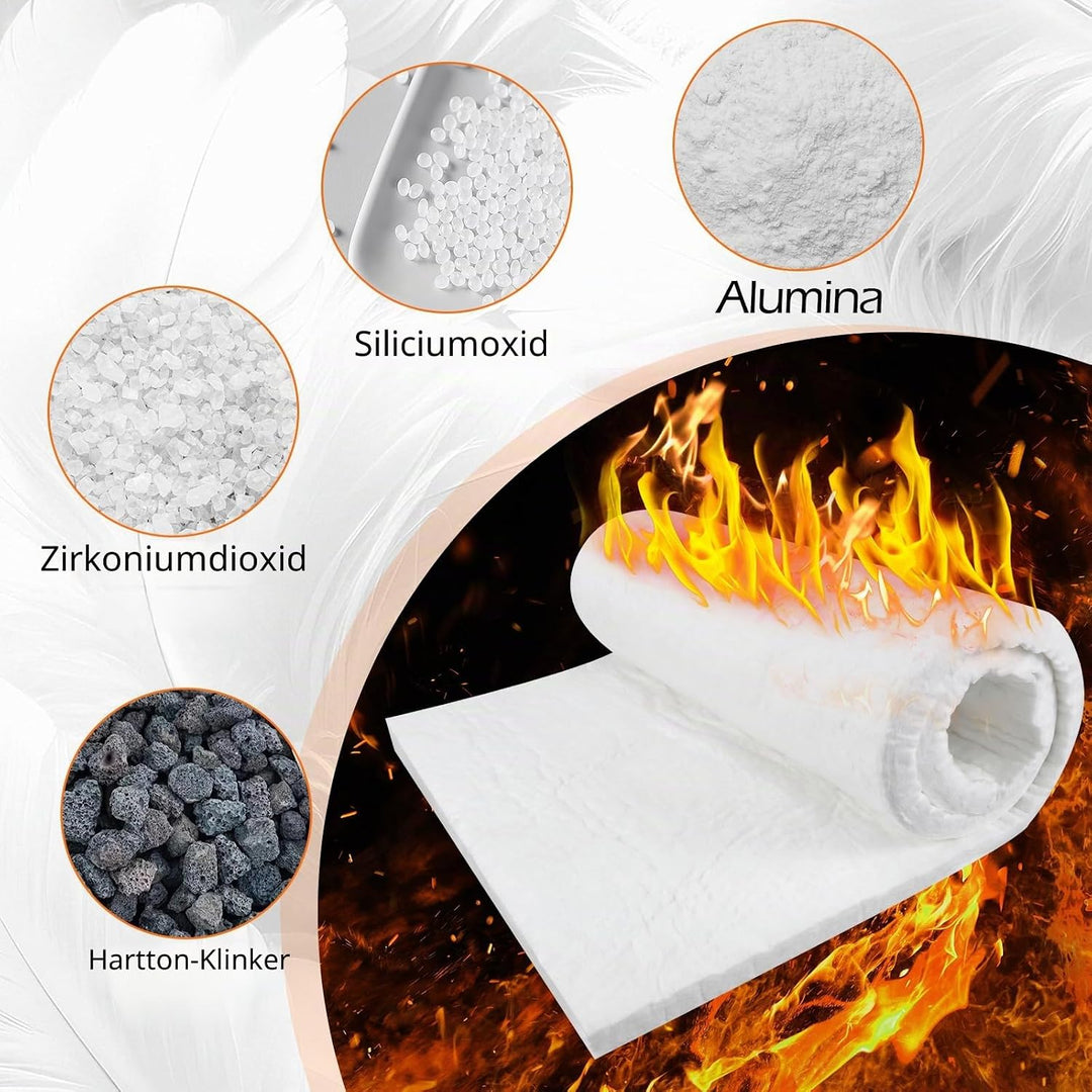 Keramikfaser Isolierdecke, 61 x 40 x 2.54 cm Keramikfasermatte, Feuerfeste Isolierdecke Isoliermatte