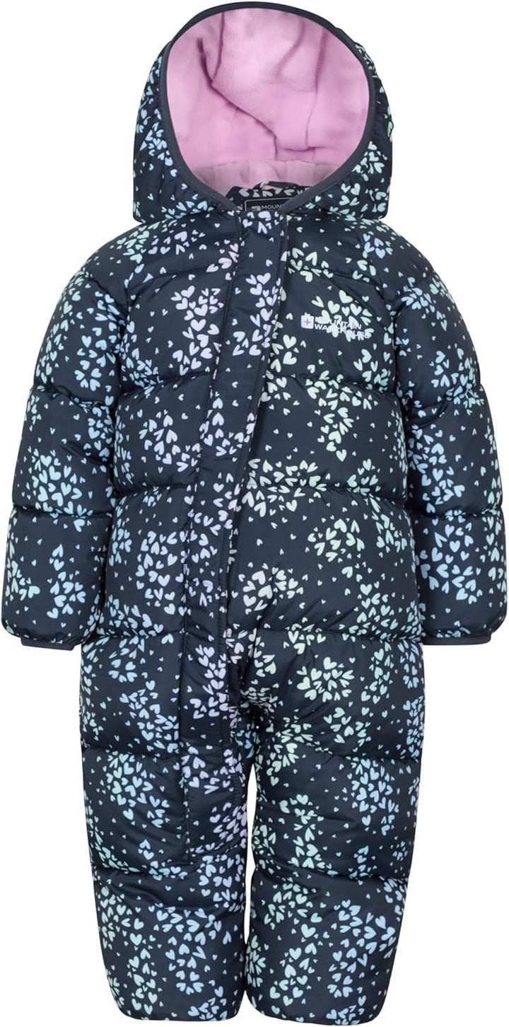 Mountain Warehouse Frosty Kinder Winter Anzug Gefüttert Schneeanzug 6-12 Monate Marineblau (Gedruckt