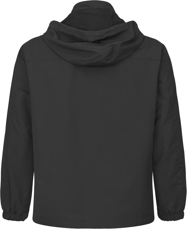 FALKENSTEJN Summer Windbreaker Anorak Windjacke leichte Jacke S Schwarz, S Schwarz