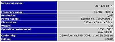 Profi Schallpegelmessgerät Schallpegelmesser Flug- und Strassenlärm SP2