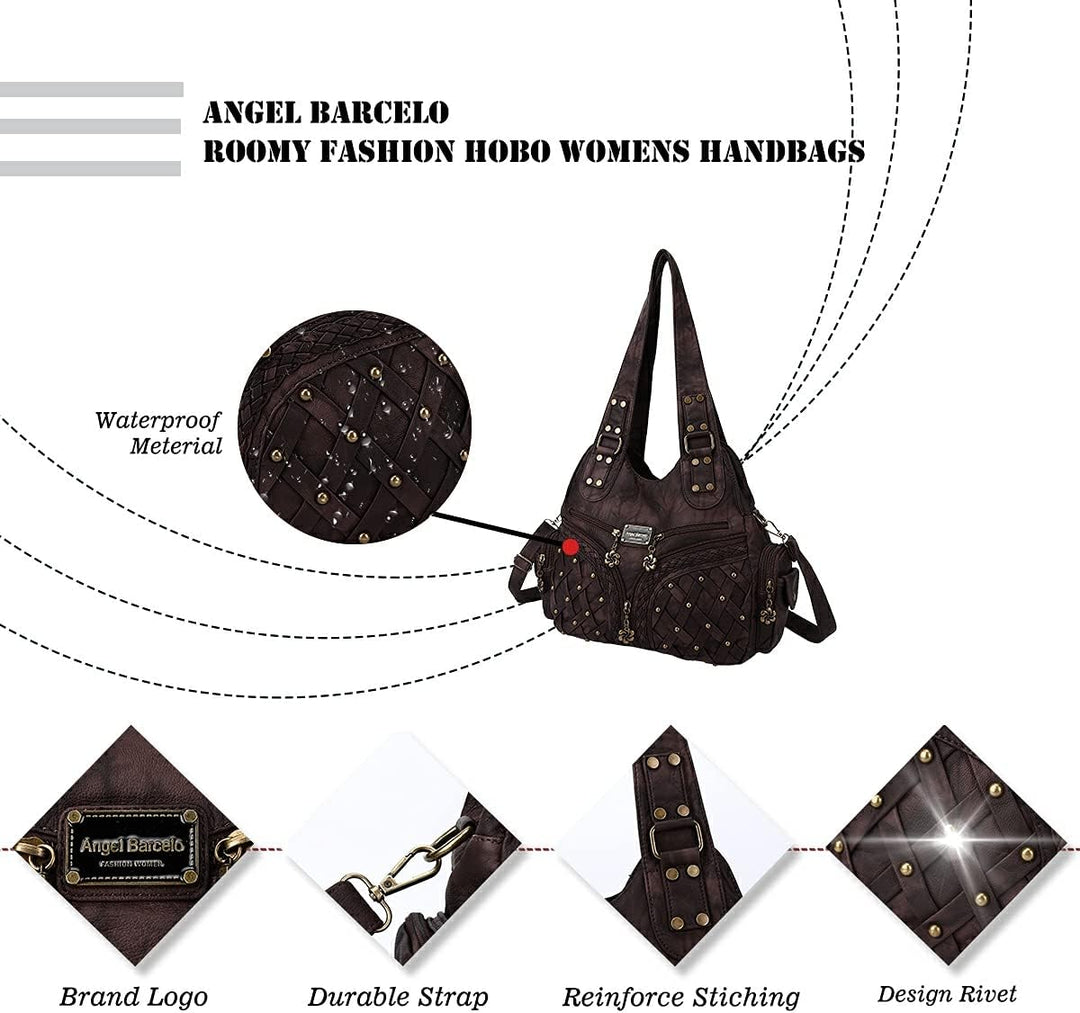 Angel Barcelo Geldbörsen und Handtaschen für Damen, Tragetasche, Schultertasche, Hobo-Taschen, modis