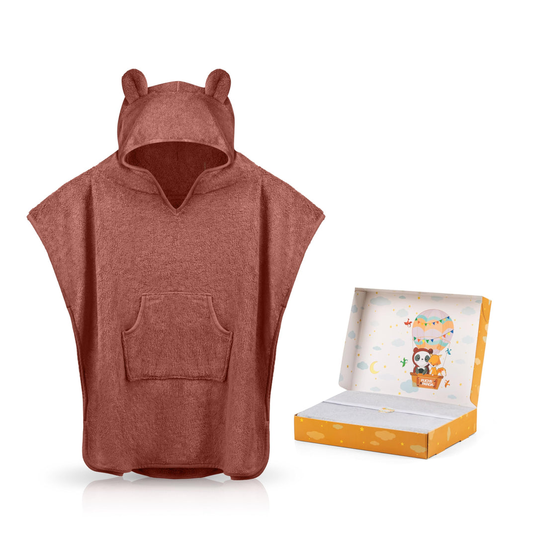 Fuchs&Panda® Badeponcho Extra Warm, Weich & Kuschelig (100% Bambus) | Für Baby & Kinder | Handtuch P