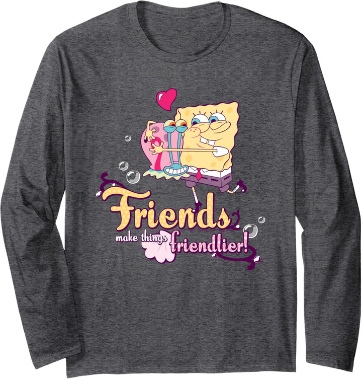 SpongeBob SquarePants And Gary, Best Friends Valentine's Day Langarmshirt