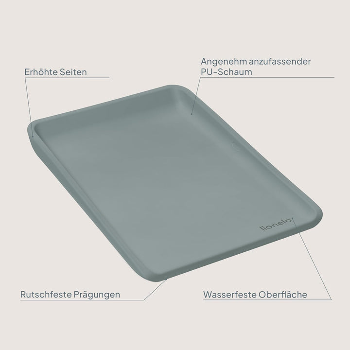 Lionelo Megs Wickelauflage für Wickeltische, wasserdicht, waschbar, multifunktional, weicher PU-Scha