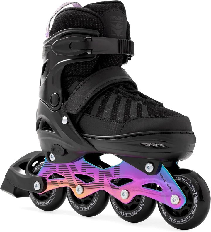 RAVEN Inline Skates Inliner für Kinder und Erwachsene OPTIONAL 2in1 mit Schlittschuhen verstellbar O