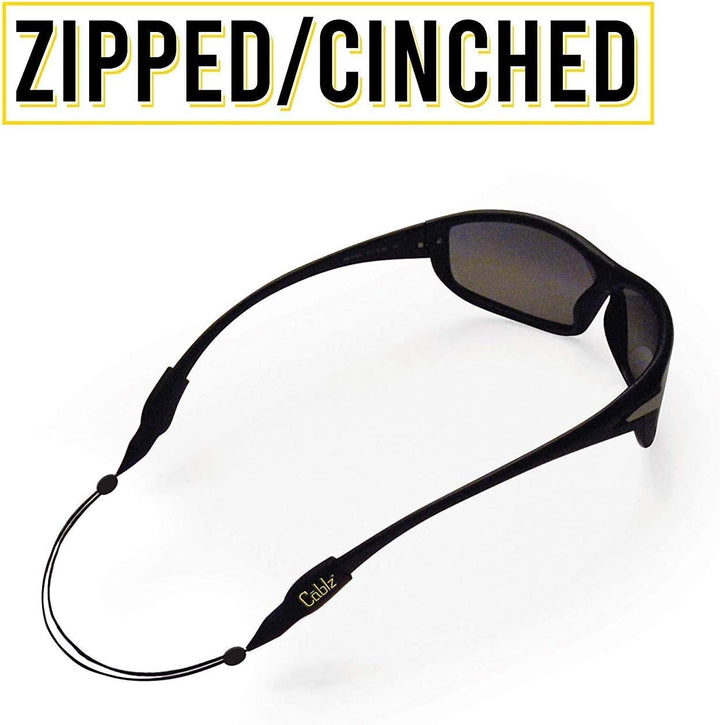 Cablz Zipz Eyewear Retainer 14-inch Schwarz, 14-inch Schwarz