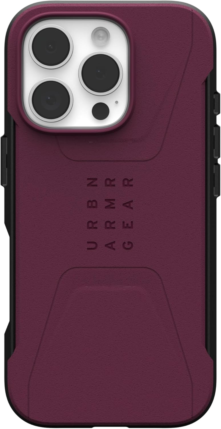 URBAN ARMOR GEAR Hülle für iPhone 16 Pro, 16cm, Civilian – Kompatibel mit MagSafe-Ladung, Robustes,