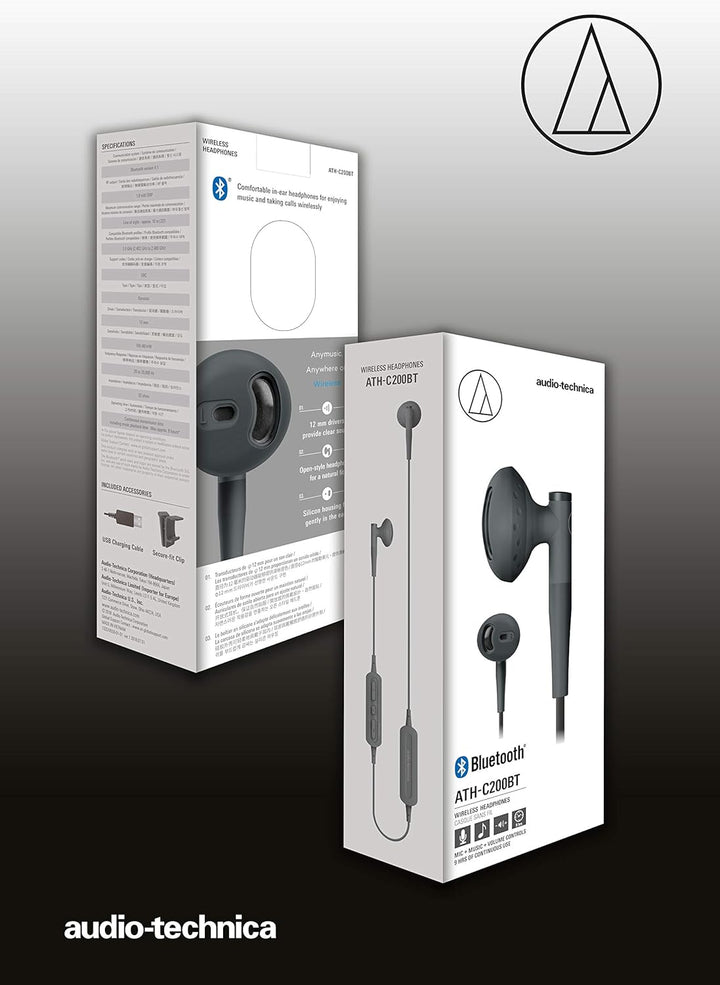 Audio-Technica ATH-C200BT Kabellose Kopfhörer Weiss, Weiss