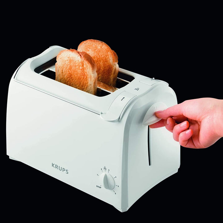 Krups KH1511 Toaster Aroma mit 6 Bräungssufen und 2 Toastschlitze, weiss A 1 -