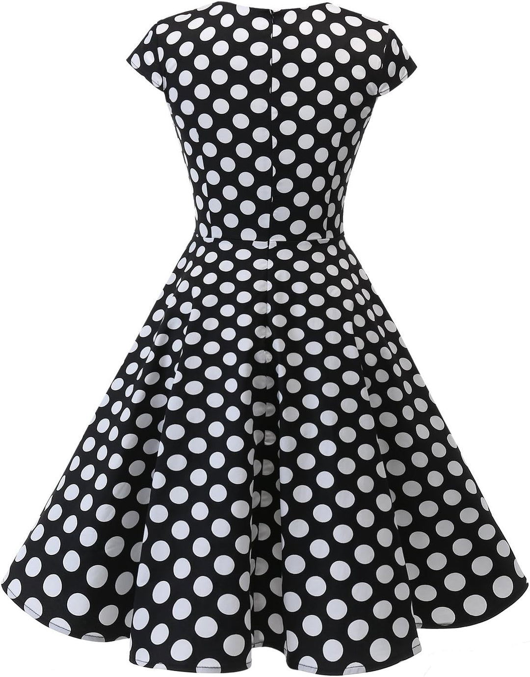 Bbonlinedress 1950er Vintage Retro Cocktailkleid Rockabilly Kleider V-Ausschnitt Faltenrock festlich