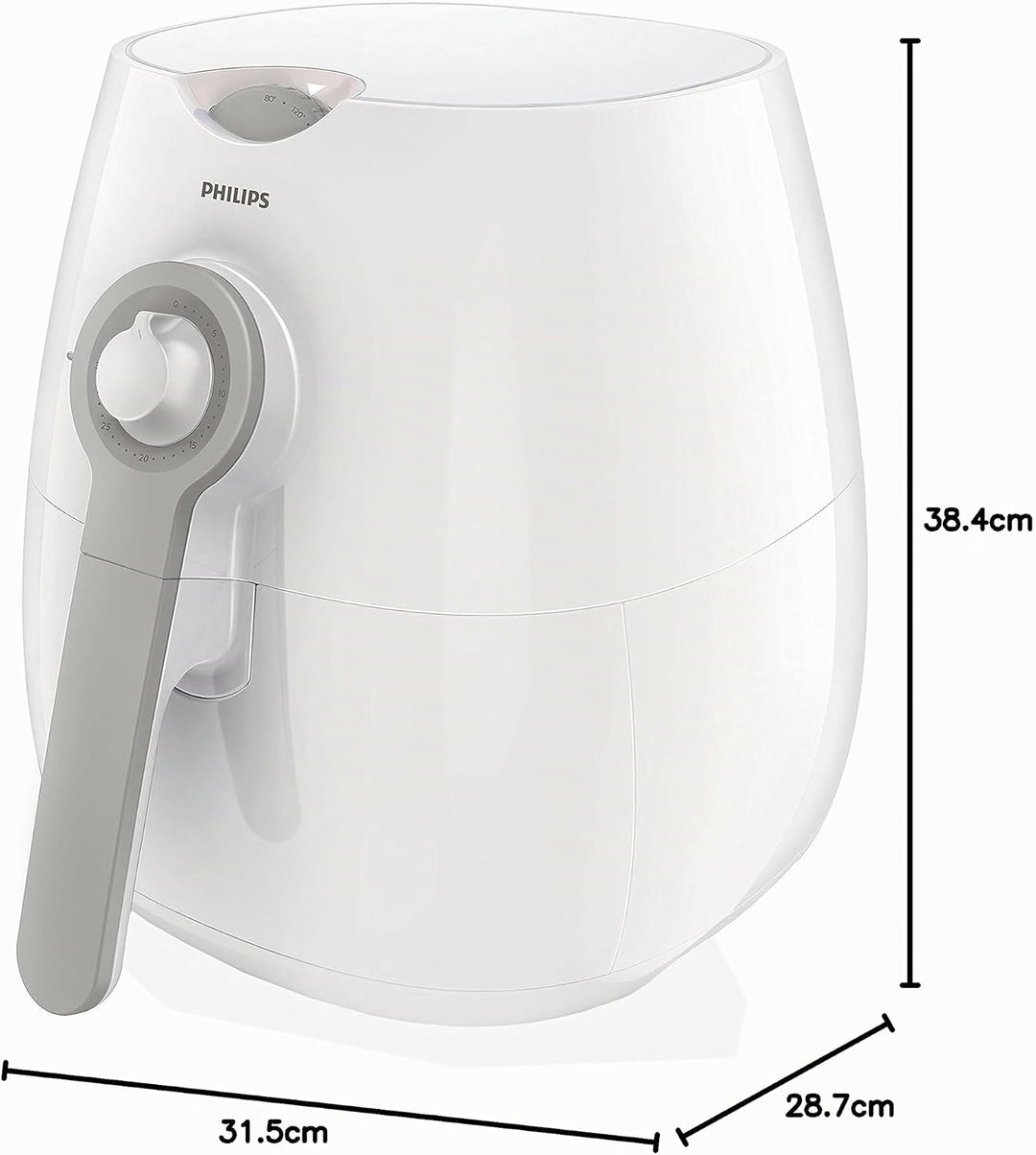 Philips Airfryer HD9216/80 Fritteuse, Kunststoff (PP), Beige, Weiss 266 x 292 x 276 mm Bianco, 266 x